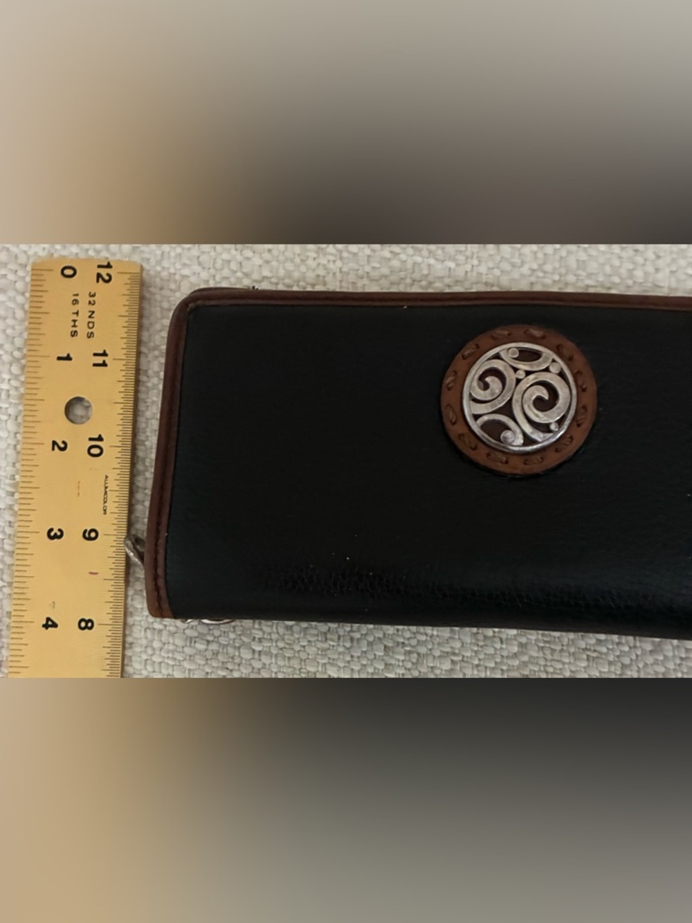 Brighton Vintage EuC Black & Brown Leather Continental Wallet - Picture 5 of 16